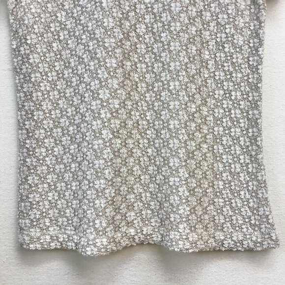 Clio Neutral Textured Career Top in Tan/Sand/Beige Color - Petite Medium - Picture 9 of 15